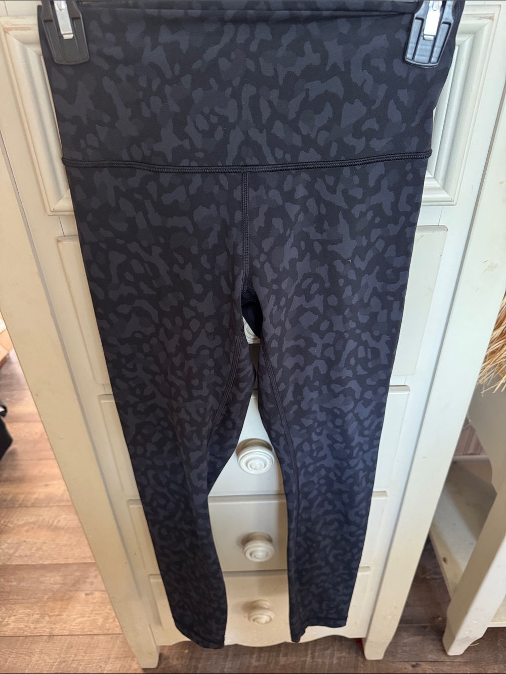 lululemon athletica Dark Charcoal and Black Leopard-Print Leggings